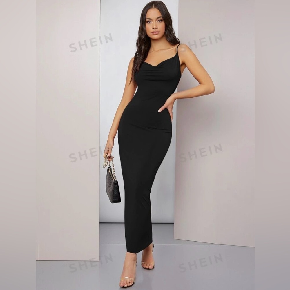 Sleek Black Sundress